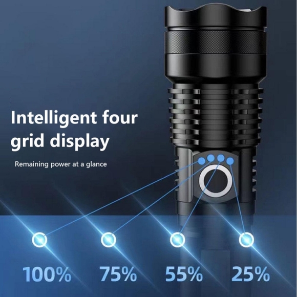 Flashlight Rechargeable Tactical 1200 Lumens 6000K daylight - Picture 9 of 11